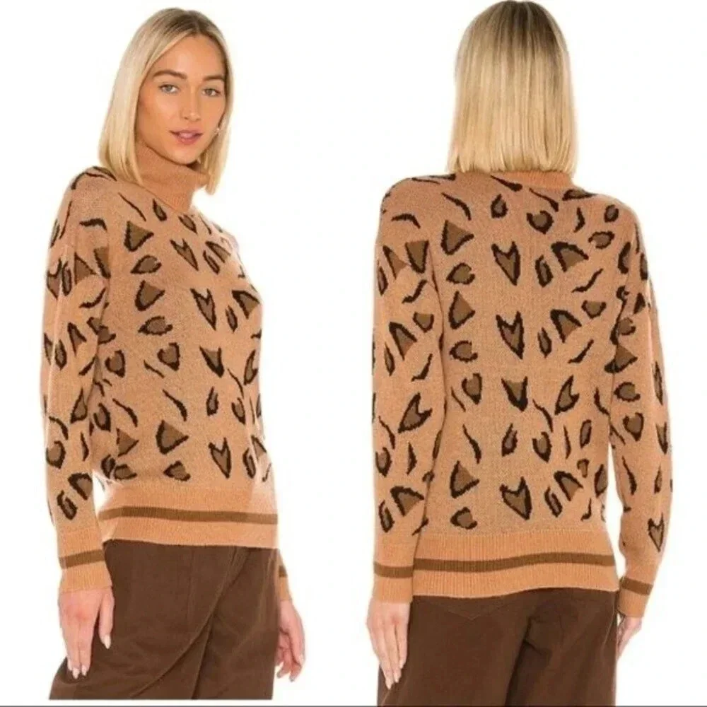 TULAROSA Jungle Sweater in Brown Leopard - Picture 2 of 9